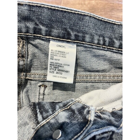 Cinch Silver Label Jeans Mens 26 x 31 Medium Wash Blue Denim Cowboy Western - Picture 5 of 9